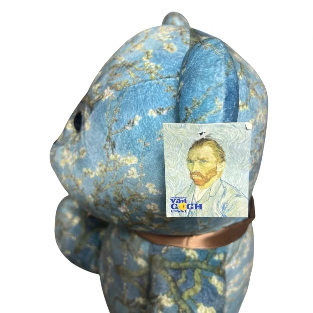 NWT Van Gogh Immersive Exhibition Blue Teddy Bear Almond Blossoms Plush